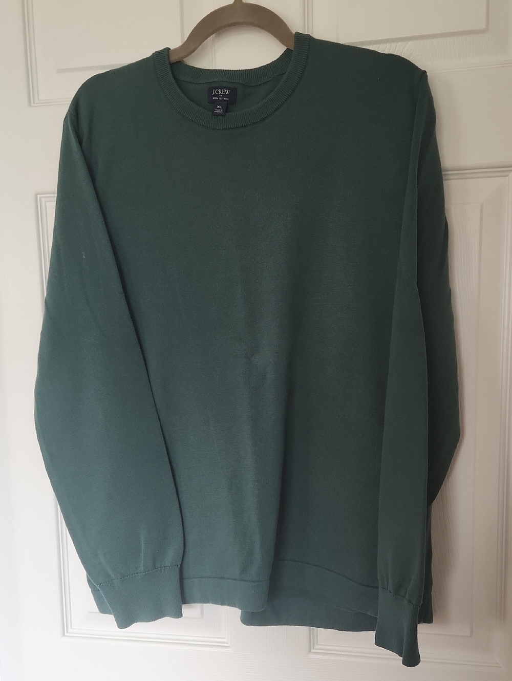 J. Crew Crewneck Sweater in Deep Green